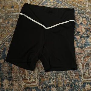 Black and white vitality (previously balance athletica) workout shorts